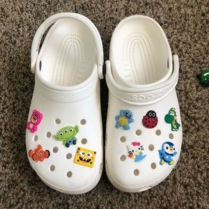 White crocs with jibbitz